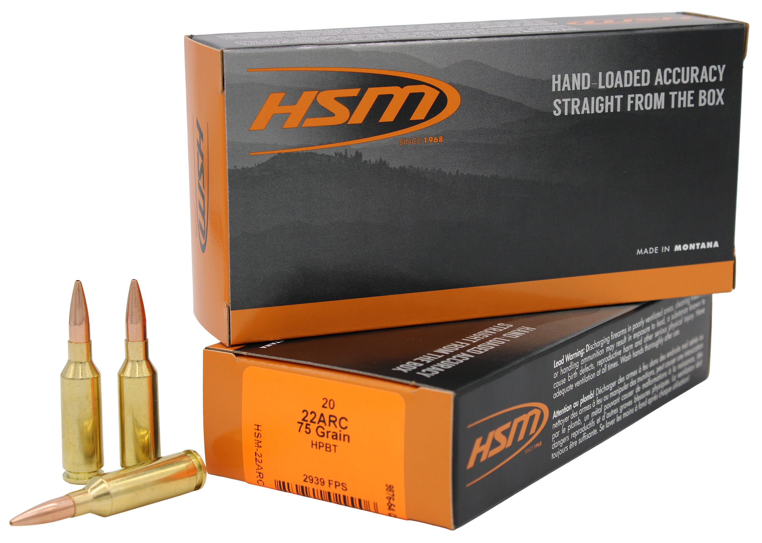 Hsm Varmint 22 Arc Hollow Point Boat Tail 75 Grain 20 Rounds