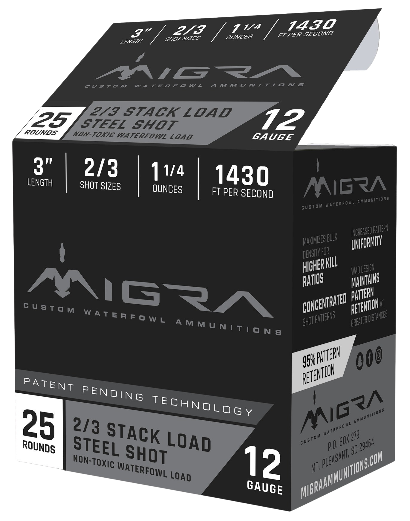 Migra Ammunitions Staxd 12 Gauge 2/3 Shot 1 1/4 oz 25 Rounds