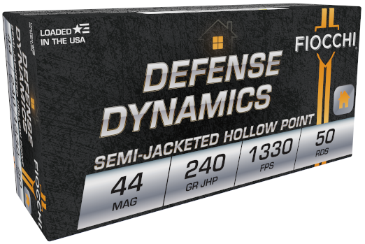 Fiocchi, Defense, .44 Magnum, Jacketed Hollow Point, 240 Grain, 50 Rounds
