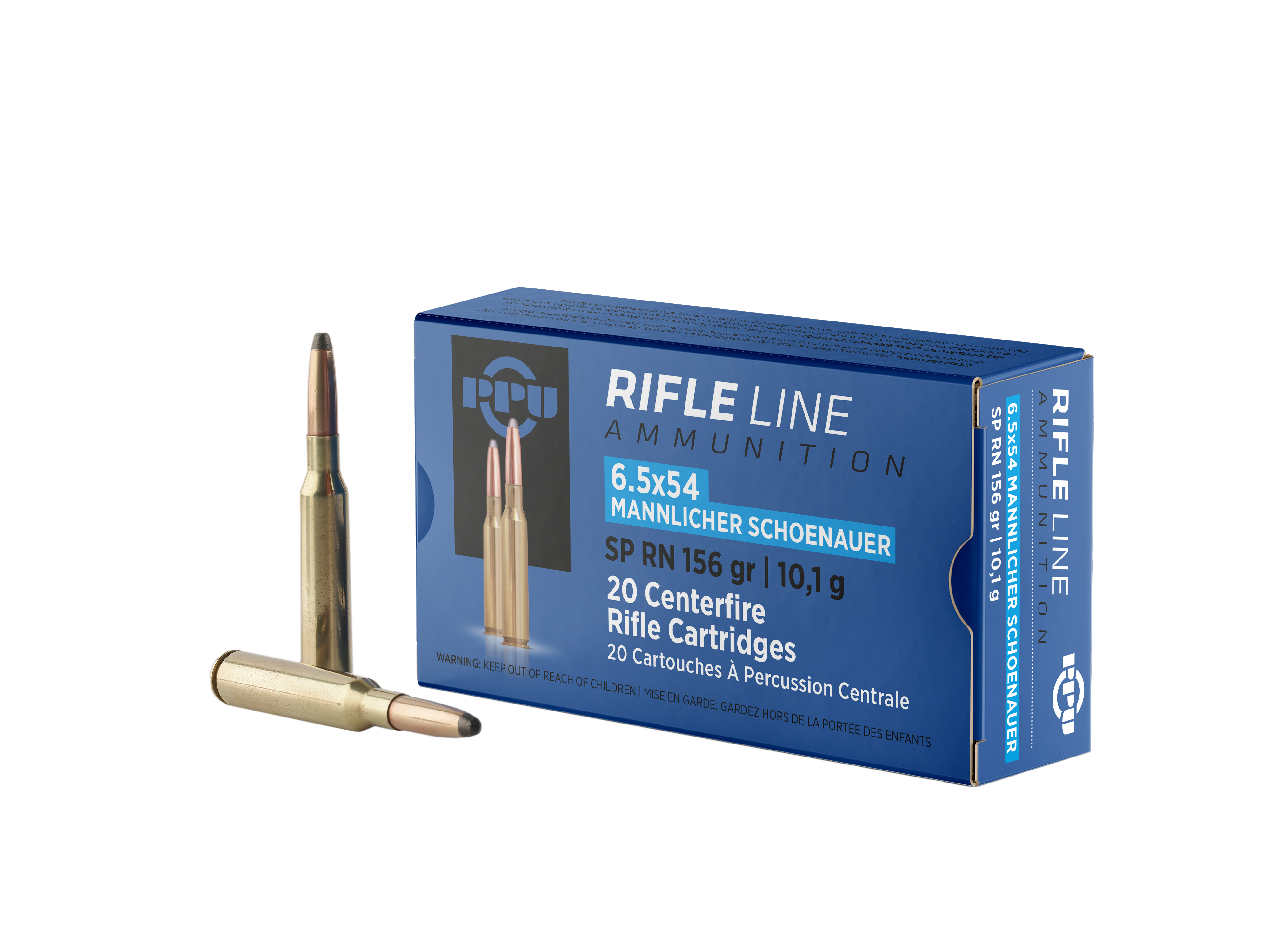 Prvi Partisan, Rifle, 6.5x54 Mannlicher, Shoenauer Soft Point, 156 Grain, 20 Rounds