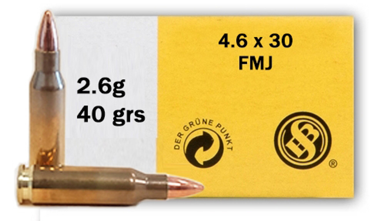 Sellier & Bellot Sb10a 4.6x30mm Full Metal Jacket 40 Grain 40 Rounds