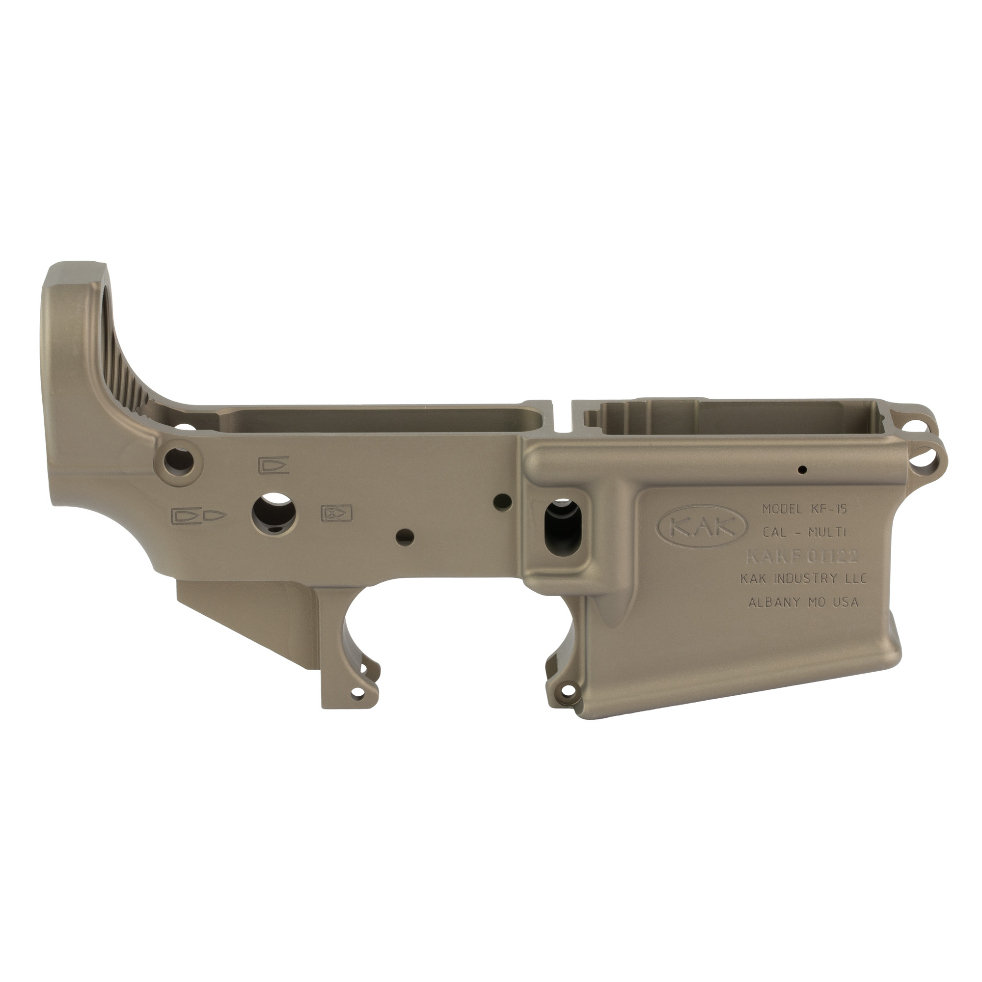 KAK KF-15 FORGED AR15 STRPD LWR FDE