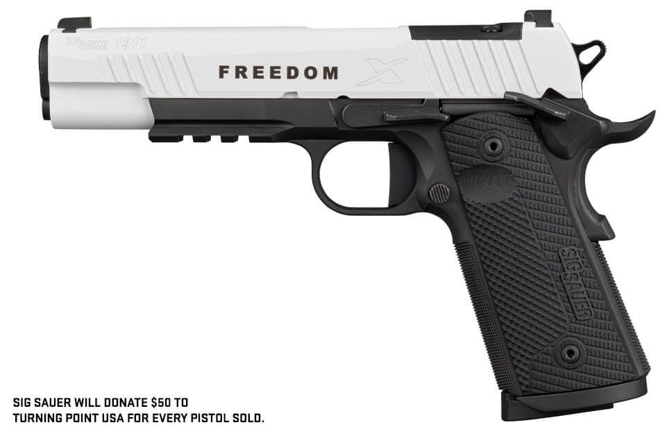 Sig Sauer, 1911 Freedom, .45 ACP, 5 Inch, 8 Round, Two-Tone White Cerakote