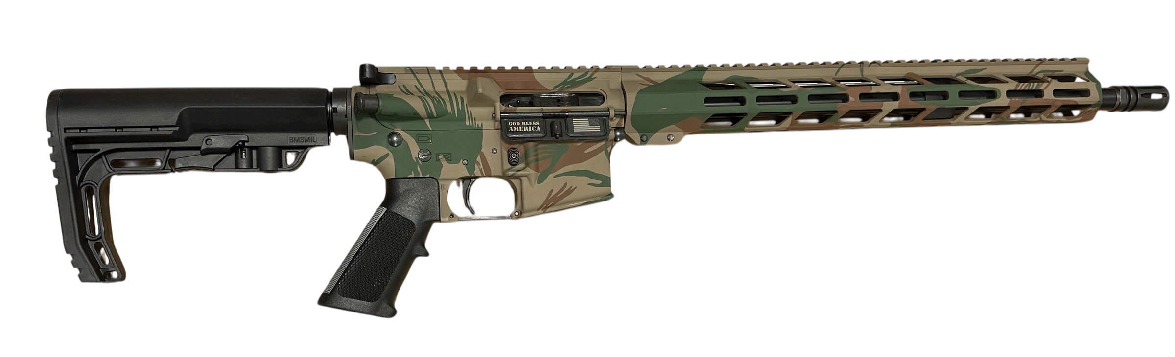 POF P-15 BASE RHODESIAN BRUSH STROKE 5.56 16.5"BBL, 15"MLOK RAIL, DIRECT IMPENGMENT 1-30RD MAGAZINE