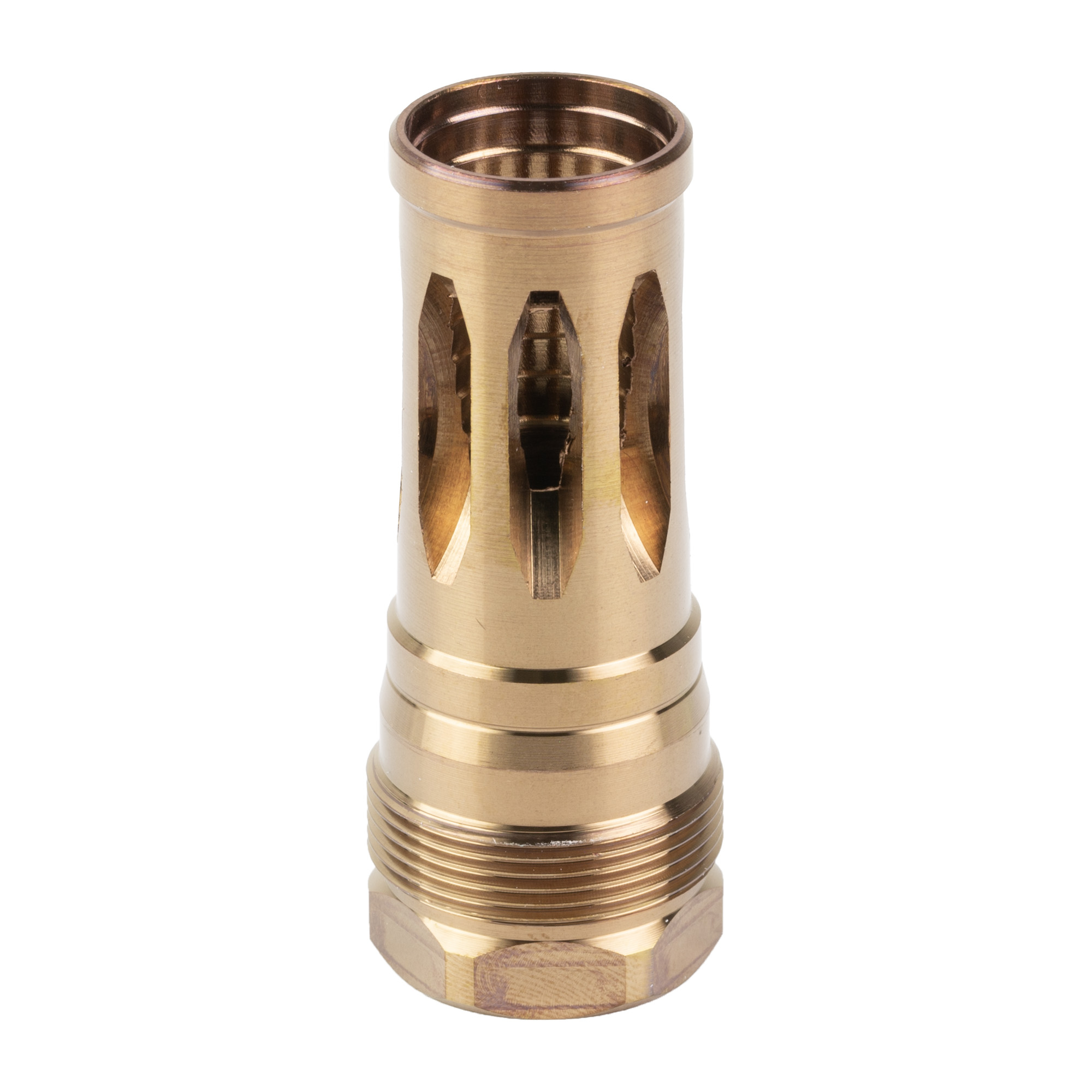 Rearden R2c Fh .375 1/2x28 Heat Trt Gold Flash Hider Atlas AtlasXL Plan B