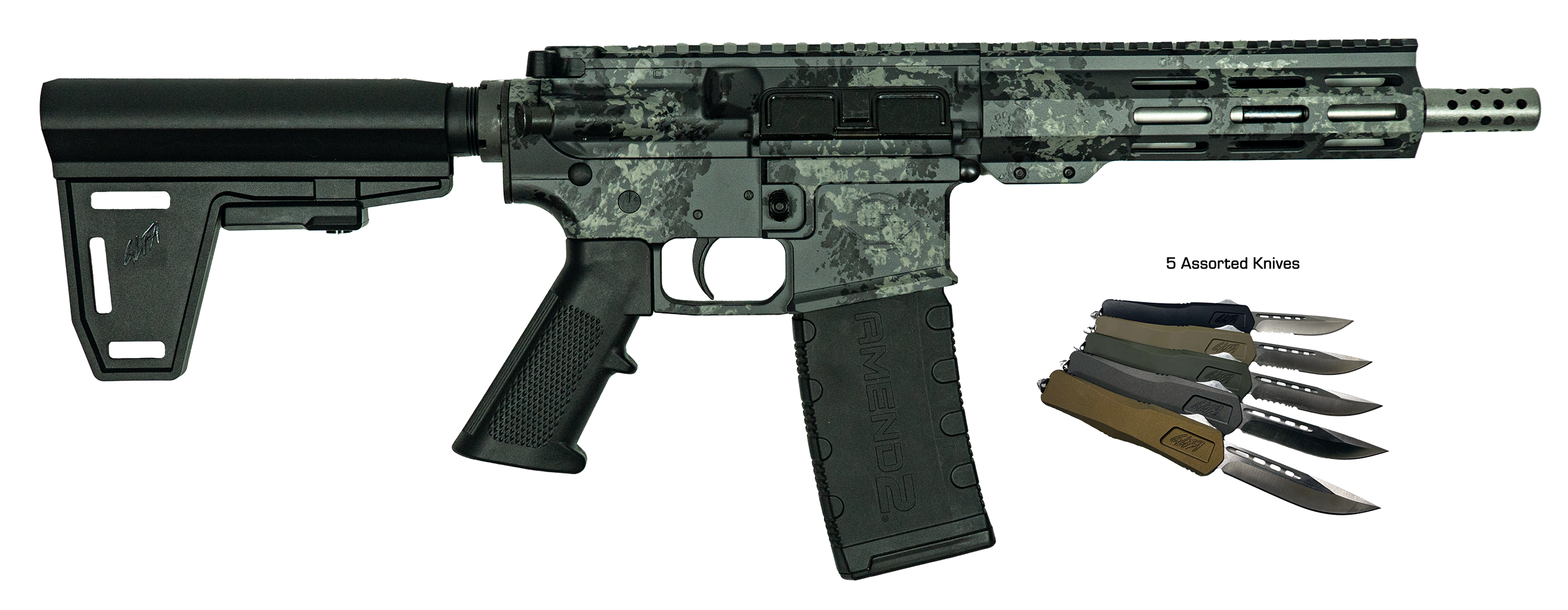 GLFA GL15 LGRY-PISTOL BUNDLE 7.5 BRACE  LICHEN-GRY