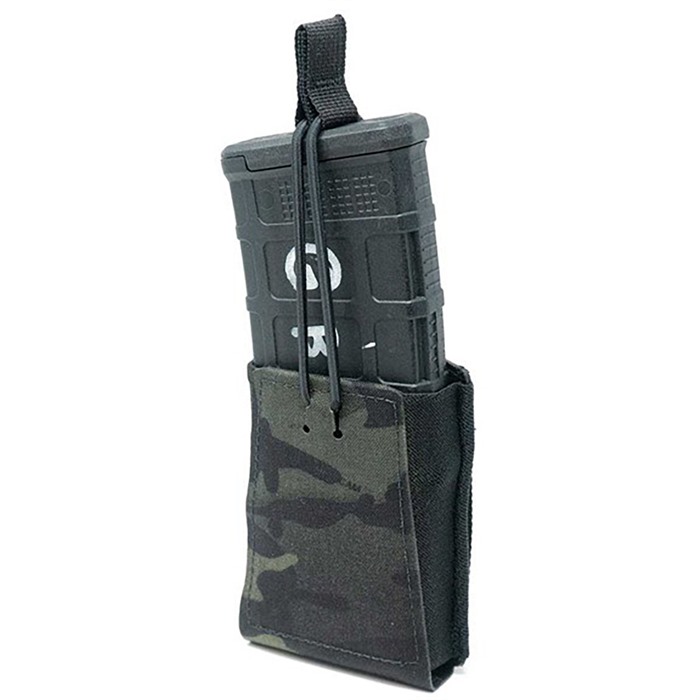 SINGLE RIFLE 7.62MM MAG POUCH W/BNGEE RETENTION MULTICAM BLK