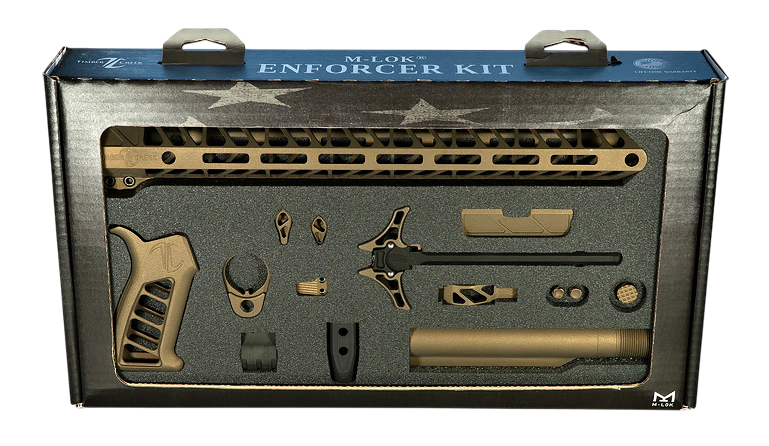 Timber Creek Outdoors Enforcer Complete AR Build Kit Burnt Bronze 15in MLOK