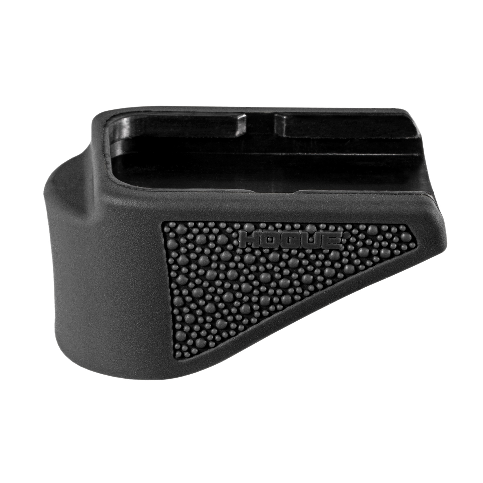 Hogue 18620  Extension Base Pad Fits Glock 26 Compatible w/ 10rd Magazine Black Overmolded Rubber