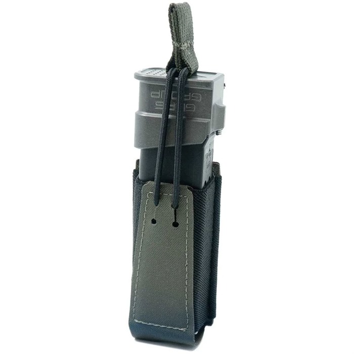 SINGLE PISTOL MAG POUCH W/BUNGEE RETENTION RANGER GREEN