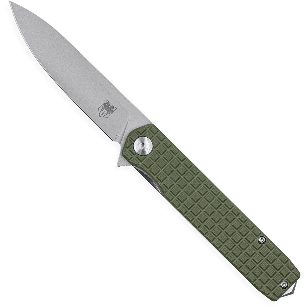 CobraTec Medium Cayden Drop Knife Folding Blade OD Green