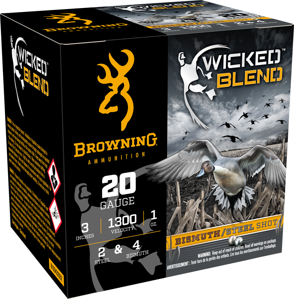 Browning, Wicked Blend, 20 Gauge, Bismuth Steel Shot, 1 oz, 25 Rounds