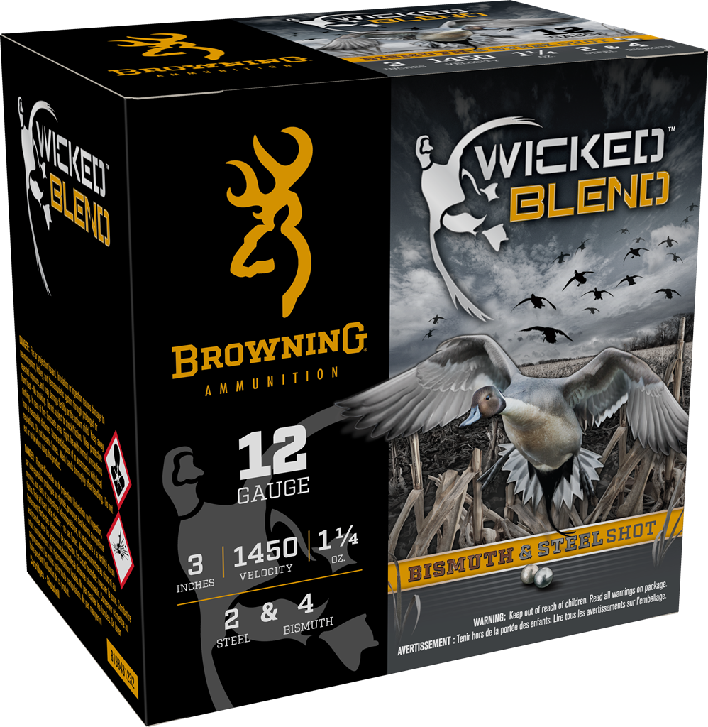 Browning, Wicked Blend, 12 Gauge, Bismuth and Steel Shot, 1 1/4 oz, 25 Rounds