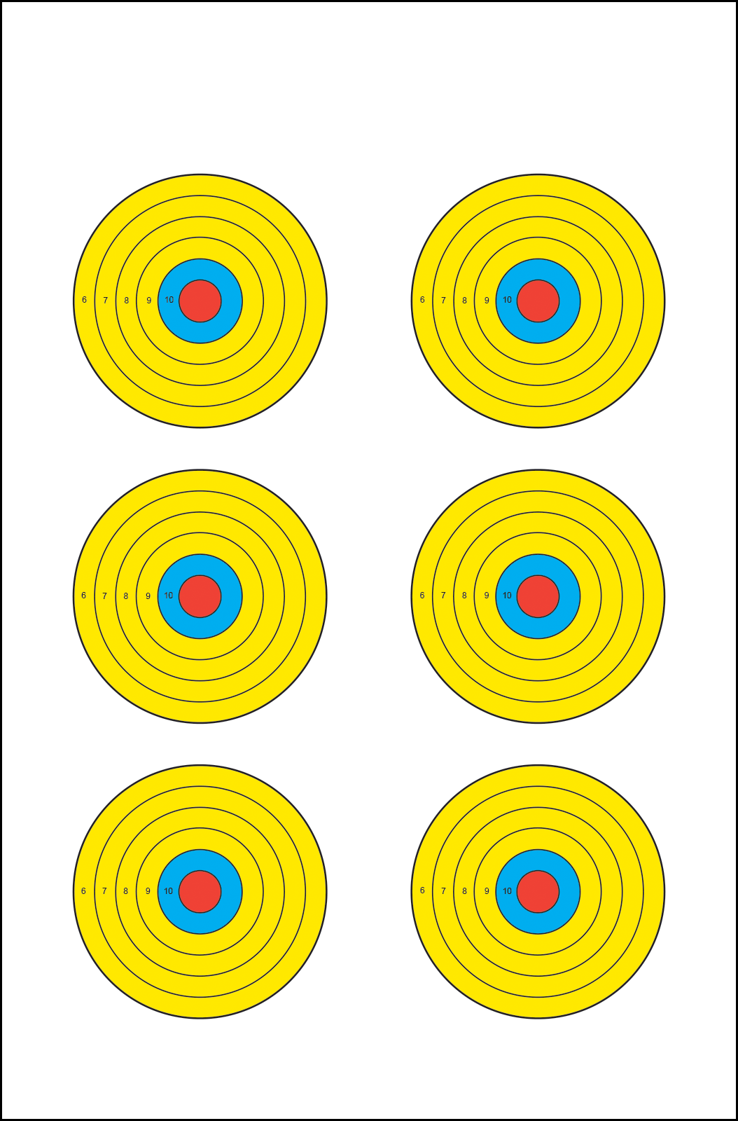Action Target PRBE6100 High Visibility  Bullseye Paper 17.50" x 23" Multi-Color 100 Per Box