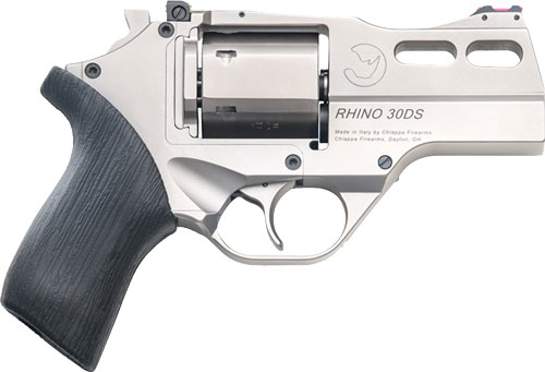 Chiappa Firearms 340.341 Rhino 30DS Small 10mm Auto 6 Shot 3" Black Anodized Picatinny Rail/Vent Rib Barrel, Black Cylinder Black Anodized Aluminum Frame w/Picatinny Rail, Walnut Grip