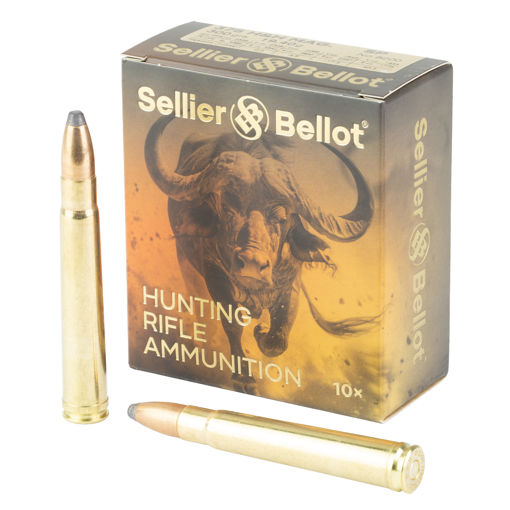 Sellier & Bellot 375 H&H Magnum 300 gr Soft Point 10-Round Box