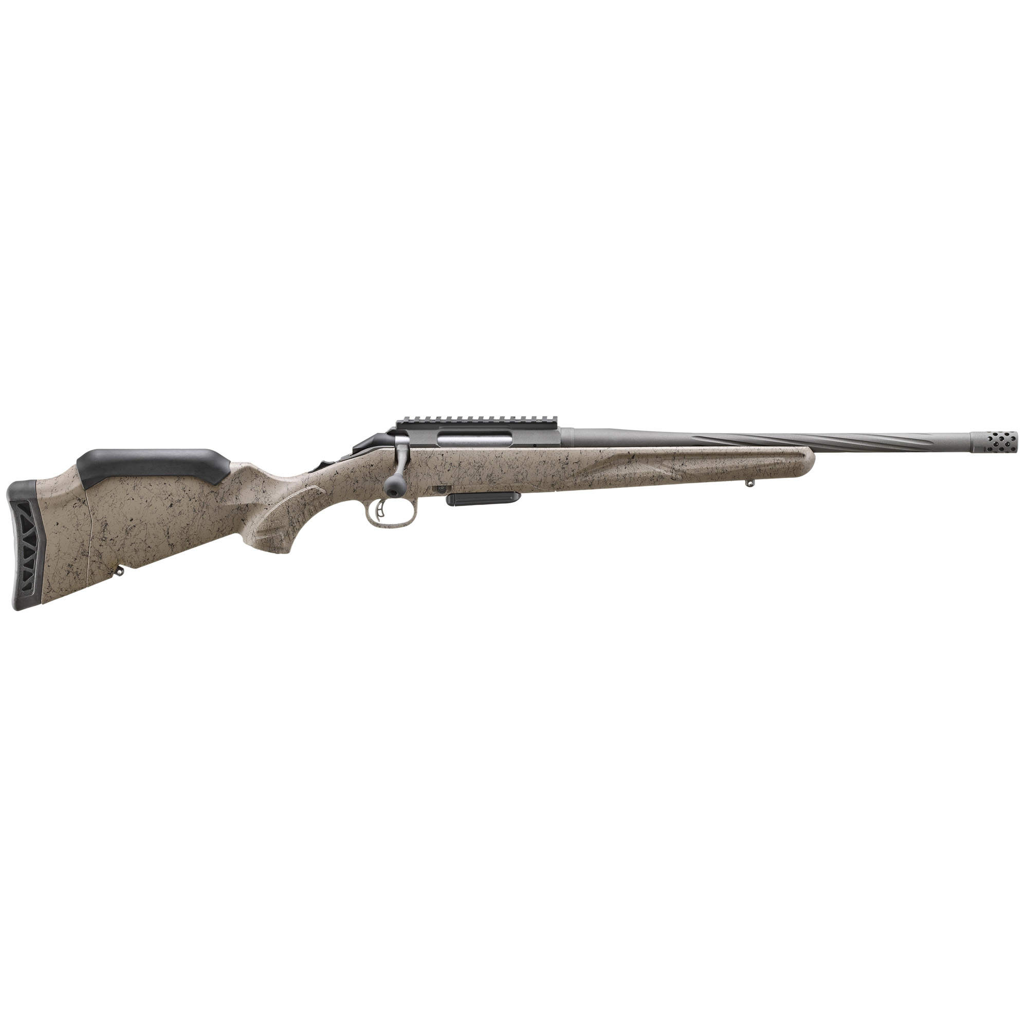 Ruger American Gen II Ranch 350 Legend 16.4" 5rd Threaded FDE Splatter Rifle
