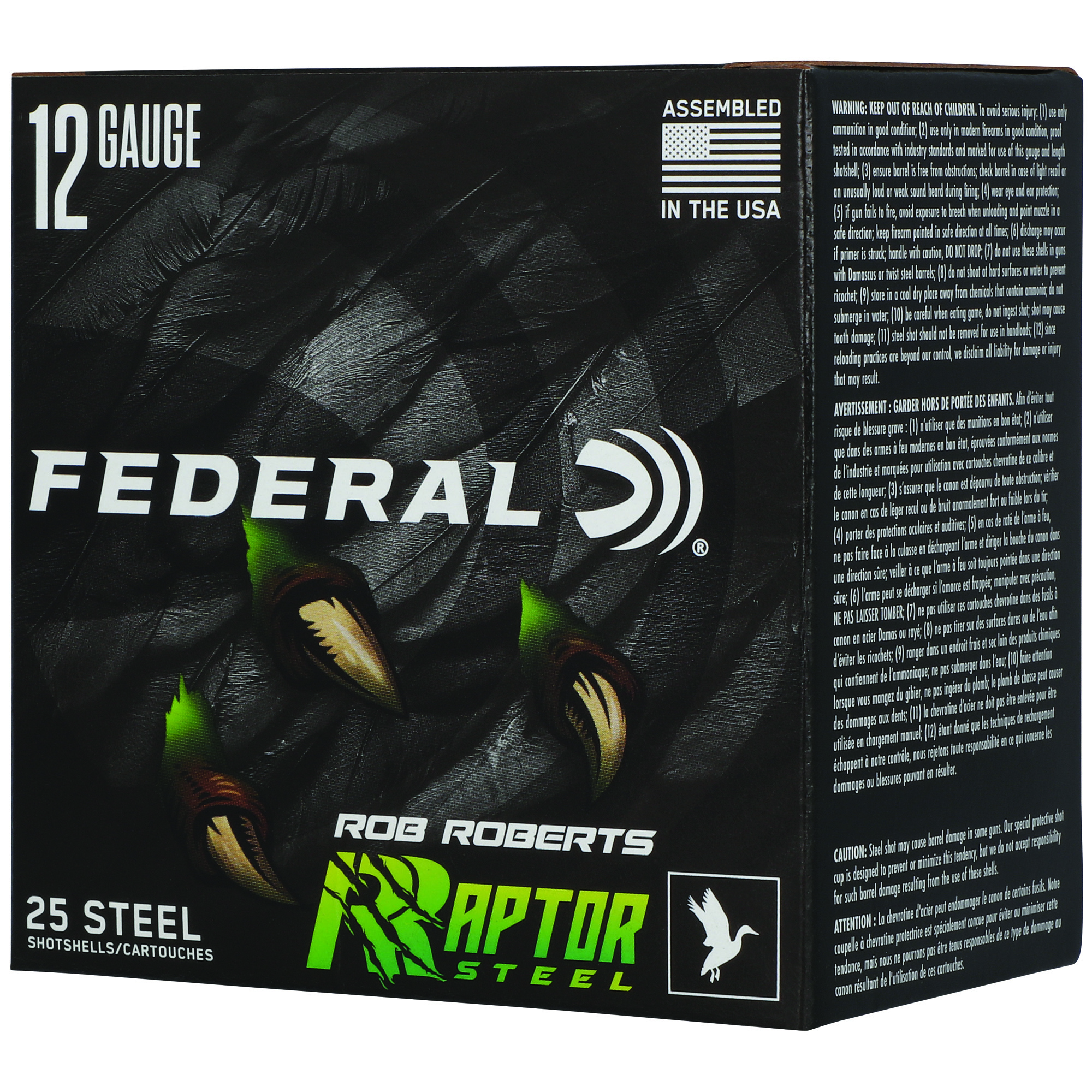 Federal Premium Rob Roberts Raptor 12 GA 3" 1-3/8oz #3 Steel 25ct