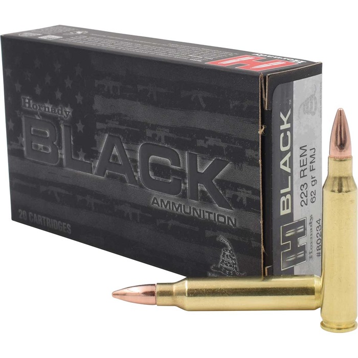 Hornady Black 223 Rem 62gr FMJ 200ct Case