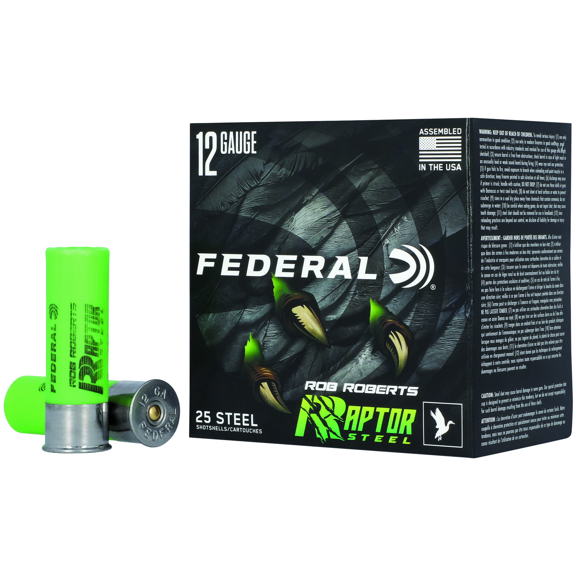 Federal Premium Rob Roberts Raptor 12 GA 3" 1-3/8oz #4 Steel 25ct
