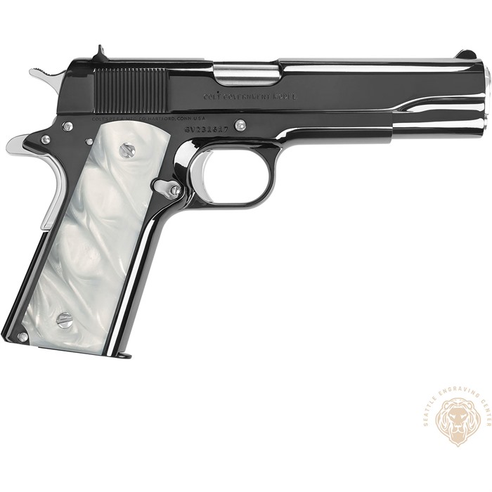 Colt 1911 Government Classic 45 ACP 5" 8rd Black Chrome Pistol