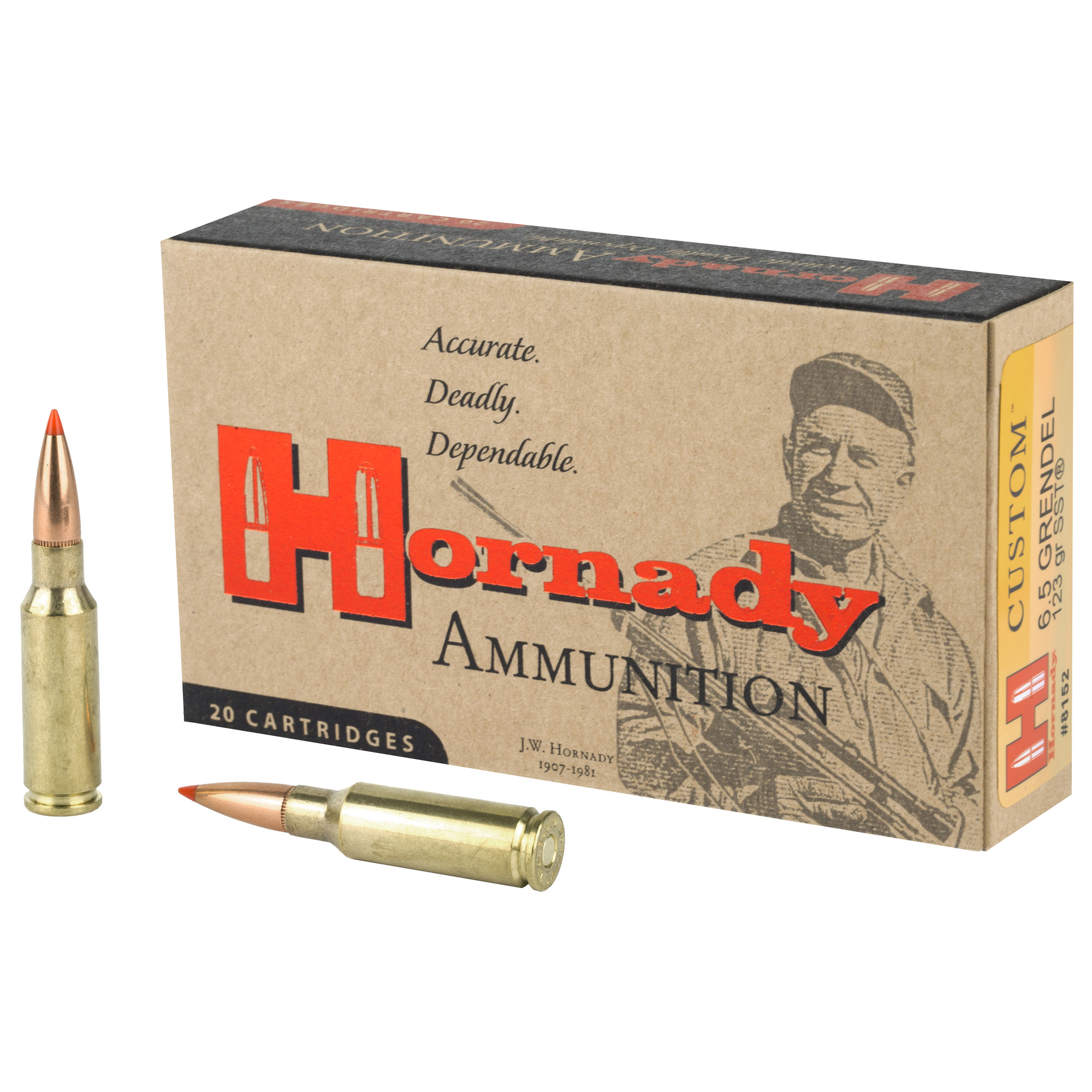Hornady Custom Rifle Ammo 6.5 Grendel 123 gr. SST 20 rd.