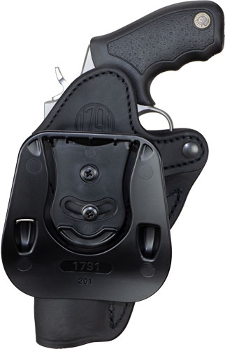 1791 Gunleather PDHR2SBLR RVH2  OWB Stealth Black Leather Paddle Fits Ruger GP100 Right Hand