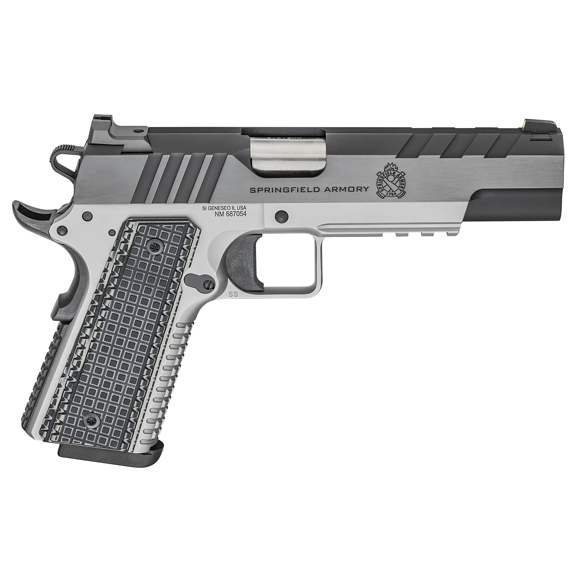 Springfield Armory Emissary 9mm 5 inch 9rd Blued Slide Stainless G10 Tritium