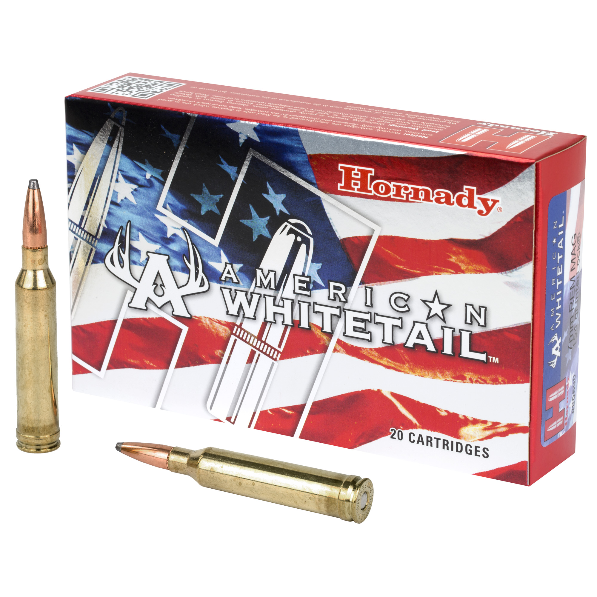 Hornady American Whitetail Rifle Ammo 7mm Rem. Mag. 154 gr. Interlock 20 rd.