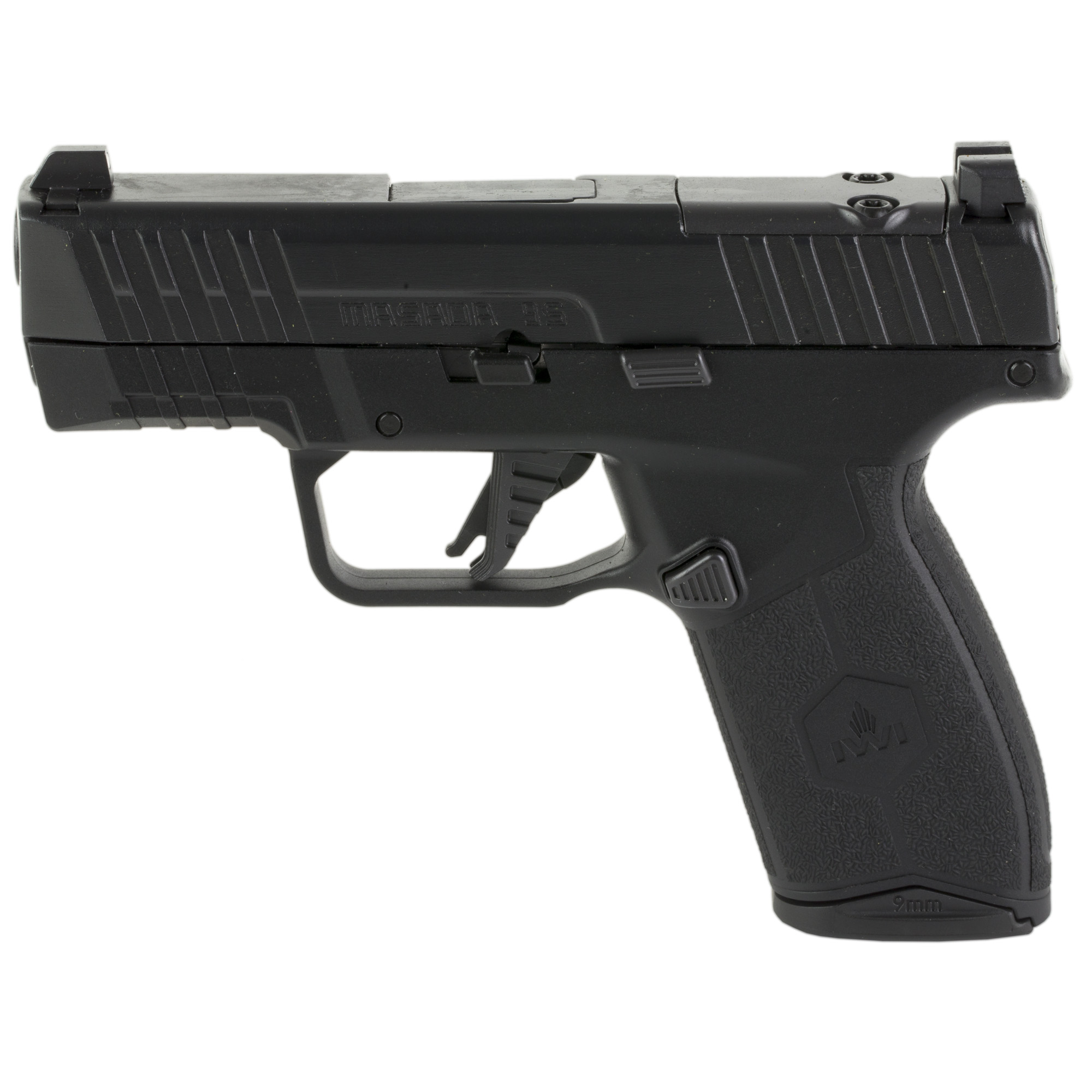 IWI MASADA Slim Elite Pistol 9mm 3.1 in. Black Optics Ready w/NS 10 rd.