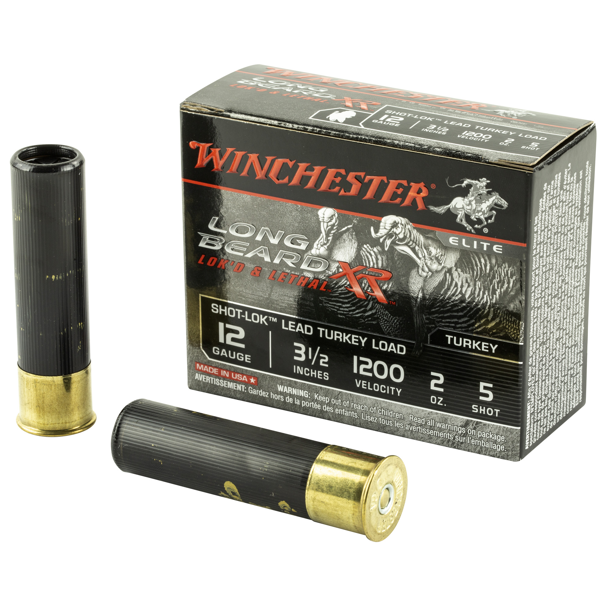 Winchester, Long Beard XR Shot-Lok Load, 12 gauge, Lead Shot, 2 oz, 10 Rounds