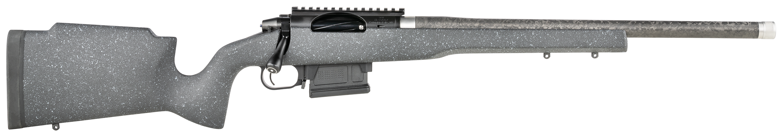 Proof Research 137994 Elevation MTR 2.0 308 Win 20" Carbon Fiber Match Grade Threaded Barrel, Black Cerakote Steel Receiver w/Picatinny Rail, Black Granite Fixed Proof Carbon Fiber Stock,