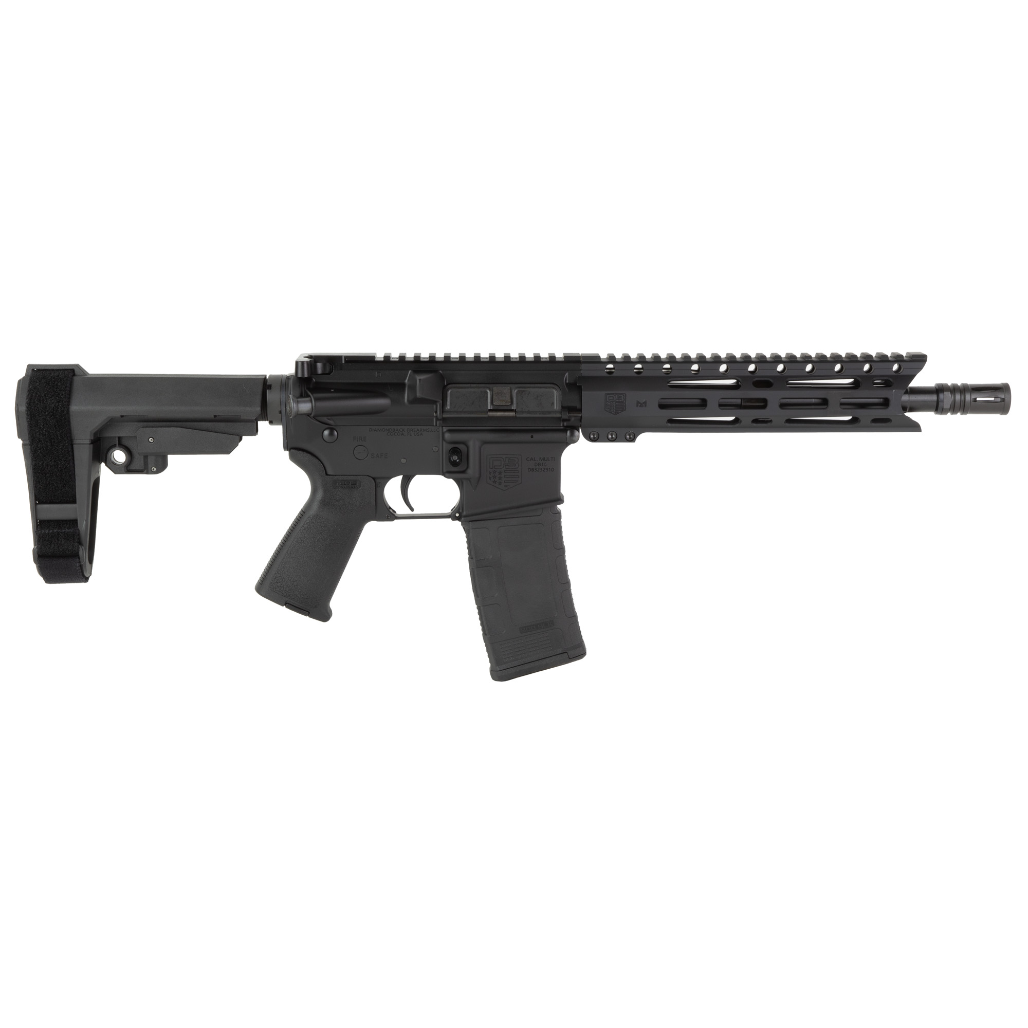 Diamondback Carbon Db-15 300 Aac Blackout 10 inch 30+1 Pistol Sb Tactical Sba3