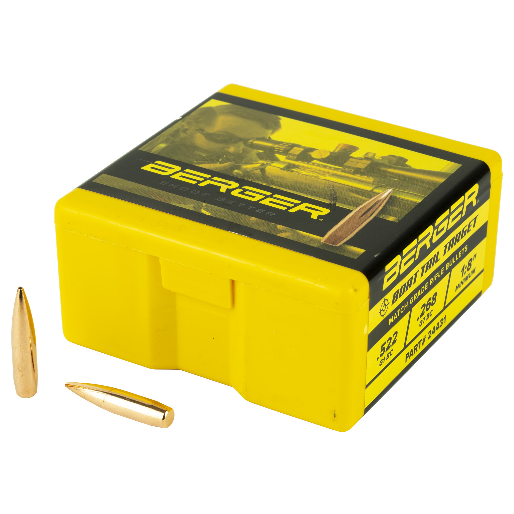 Berger Match Grade Target Bullets 6mm .243" 108 gr BT TARGET 100/box