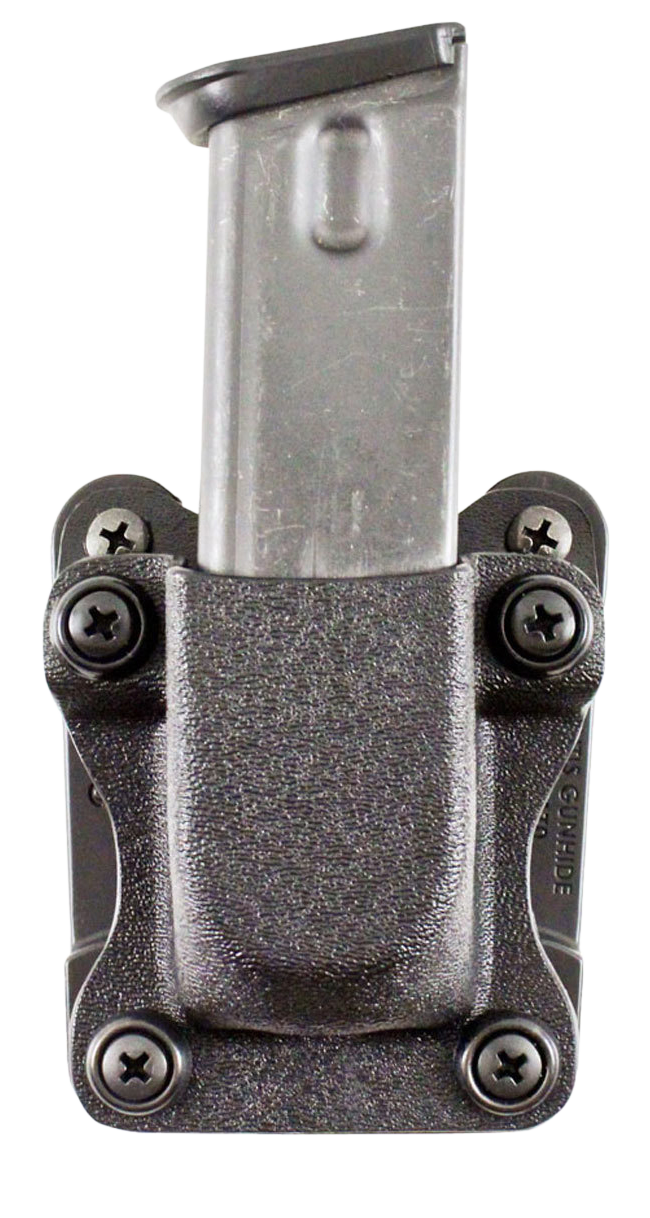 DeSantis Gunhide A86KJKKZ0 Quantico Single Mag Pouch OWB Black Kydex, Belt Clip Fits Belts Up To 1.50" Wide, Compatible w/Sig P365, Ambidextrous