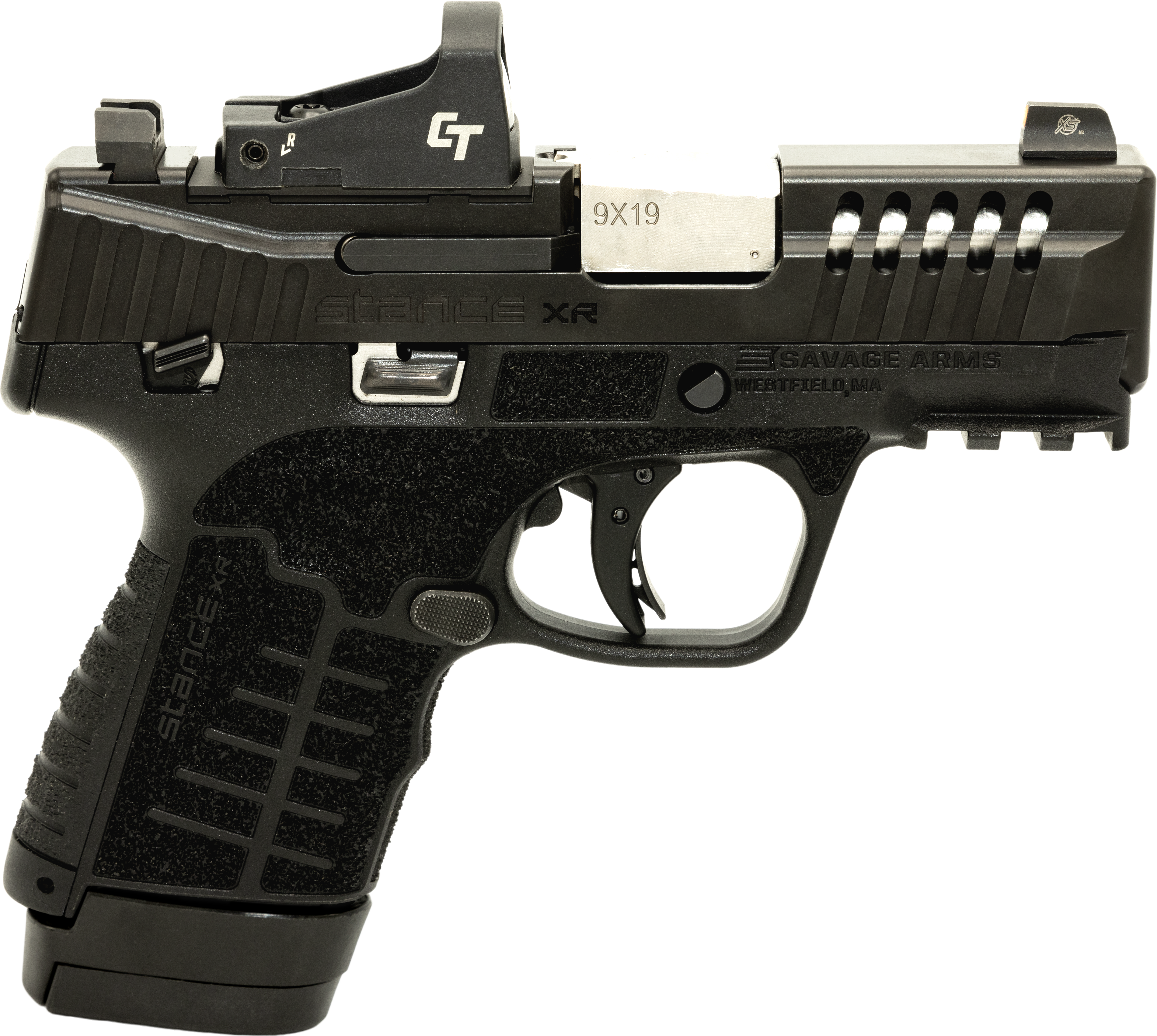 Savage Stance XR 9mm 3.20" 13+1 Ported Stainless Steel Slide Glass Filled Nylon Grip - 67054