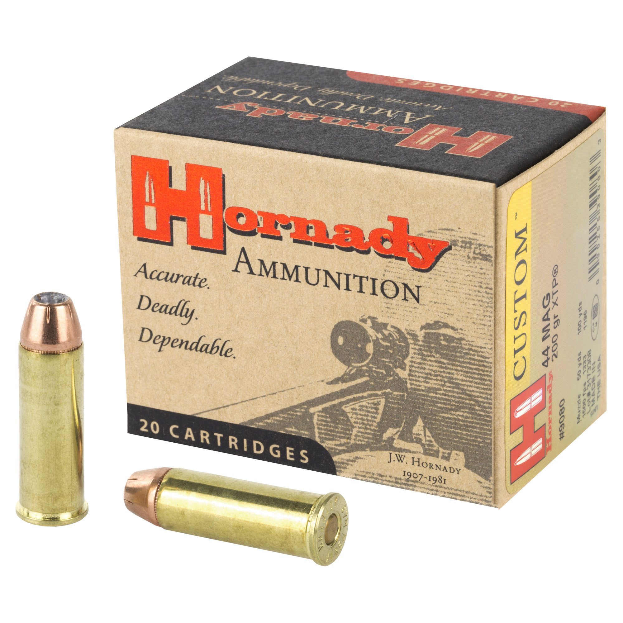Hornady Custom Pistol Ammo 44 Rem. Mag. 200 gr. XTP 20 rd.