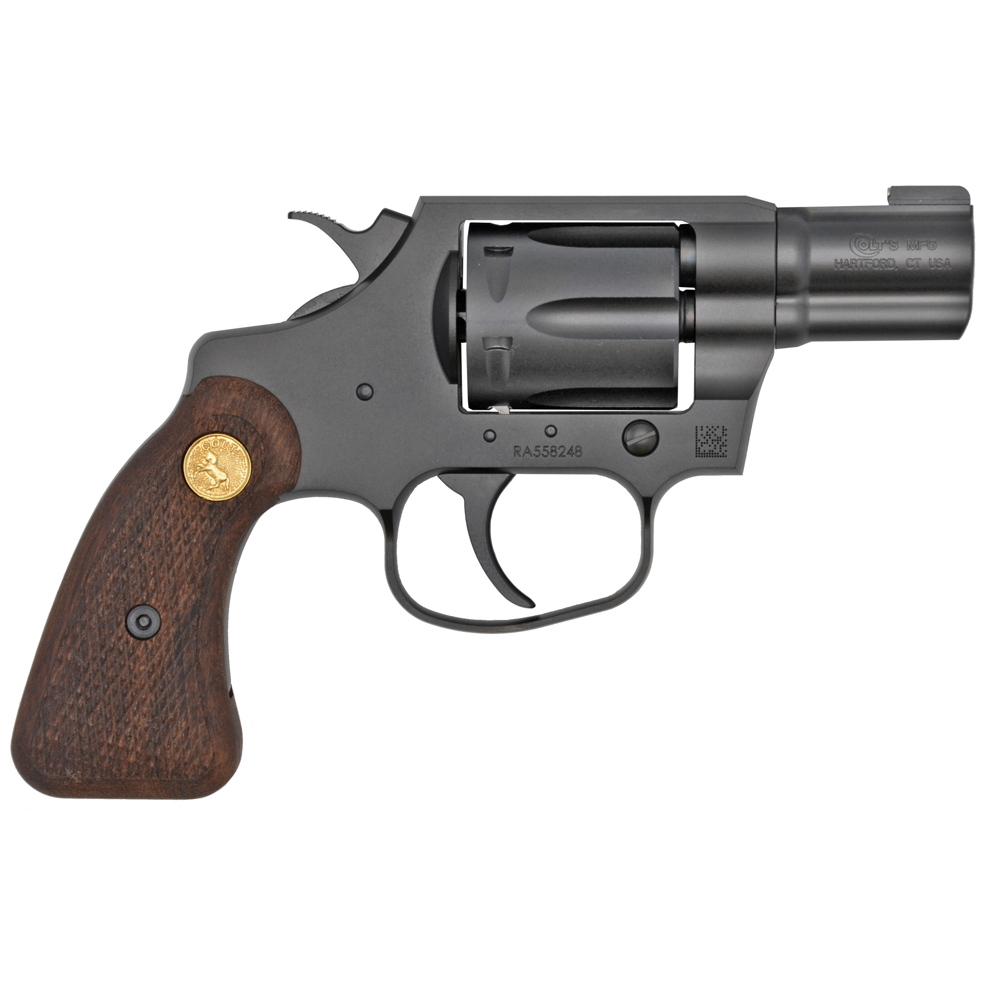Colt Night Cobra Special Revolver 38 SPL 2 in. Black DLC w/Wood Grip 6 rd.