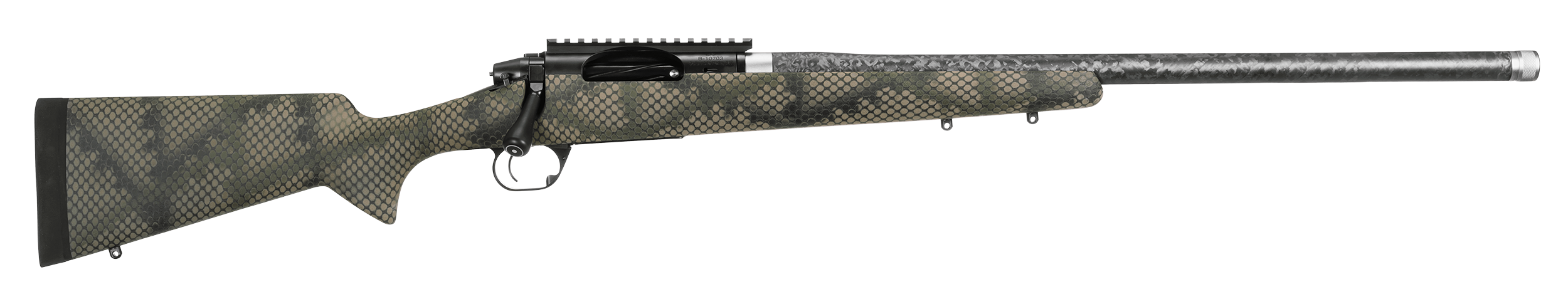 Proof Research 137666 Elevation 2.0 7mm PRC 3+1 22" Carbon Fiber Match Grade Threaded Barrel, Picatinny Rail Receiver, Tactical Flat Dark Earth Fixed Carbon Fiber Stock,