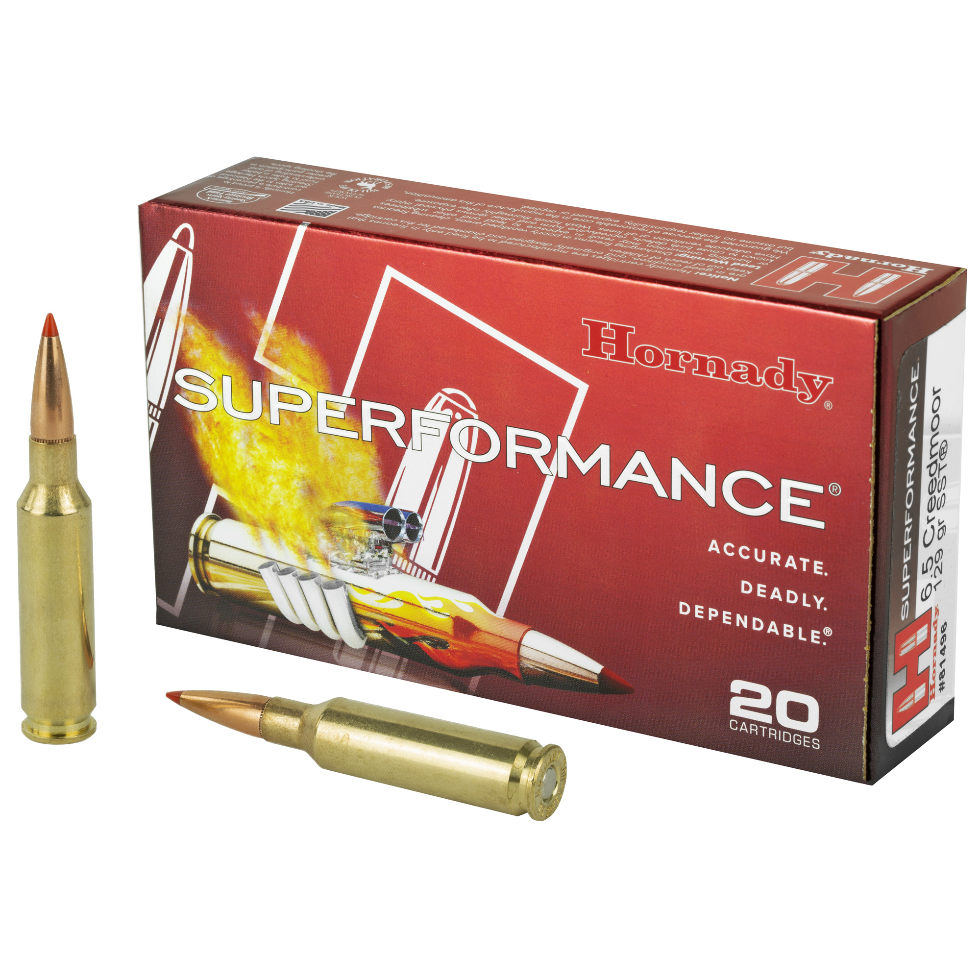 Hornady Superformance Rifle Ammo 6.5 Creedmoor 129 gr. SST 20 rd.