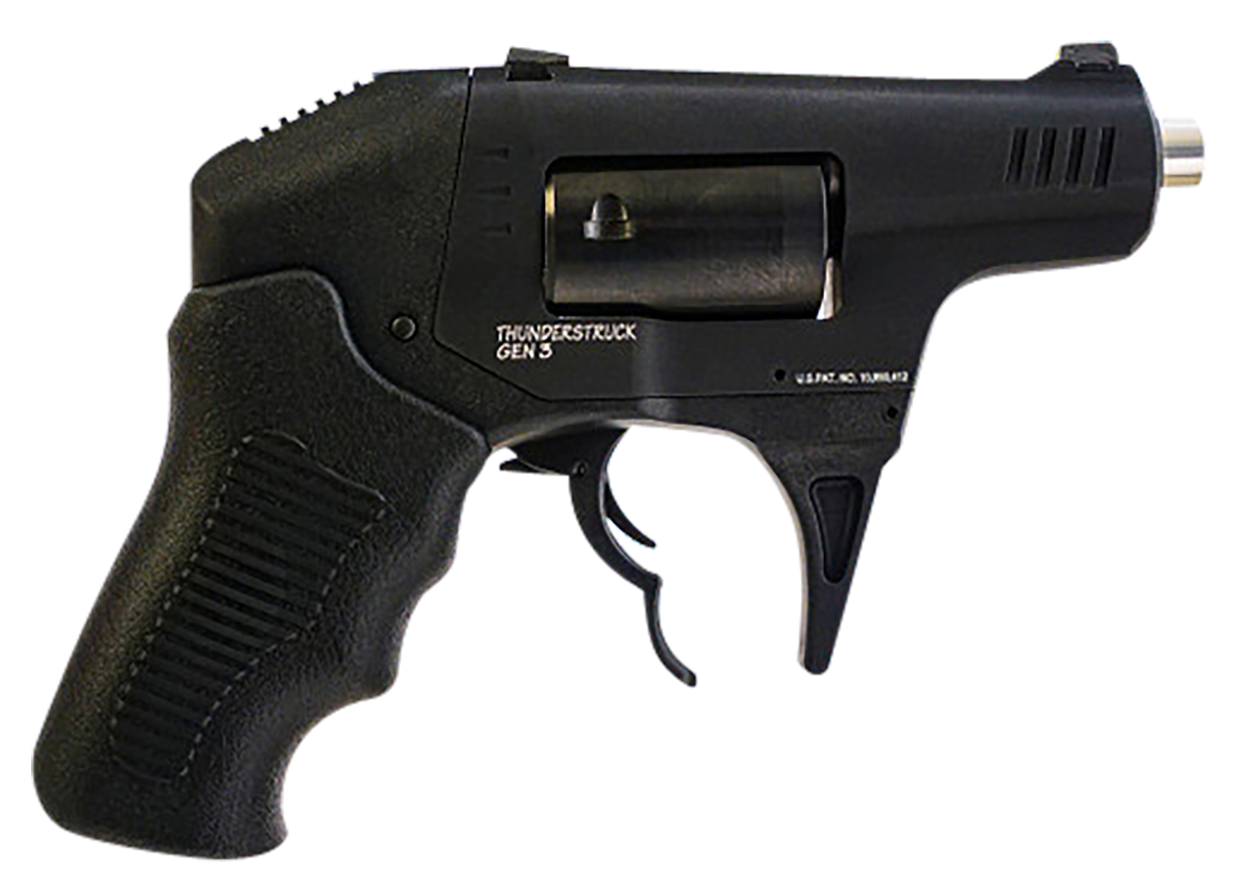 Standard Mfg S333GENIII Thunderstruck Gen III 22 WMR 8rd Shot 2.25" Black Double Barrel Black Hardcoat Anodized Aluminum Frame Black Cylinder Black Finger Grooved Polymer Grips