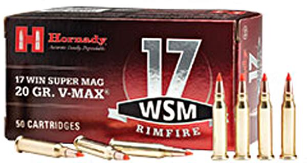 Hornady Varmint Express, .17 Winchester Super Magnum, V-Max, 20 Grain, 50 Rounds