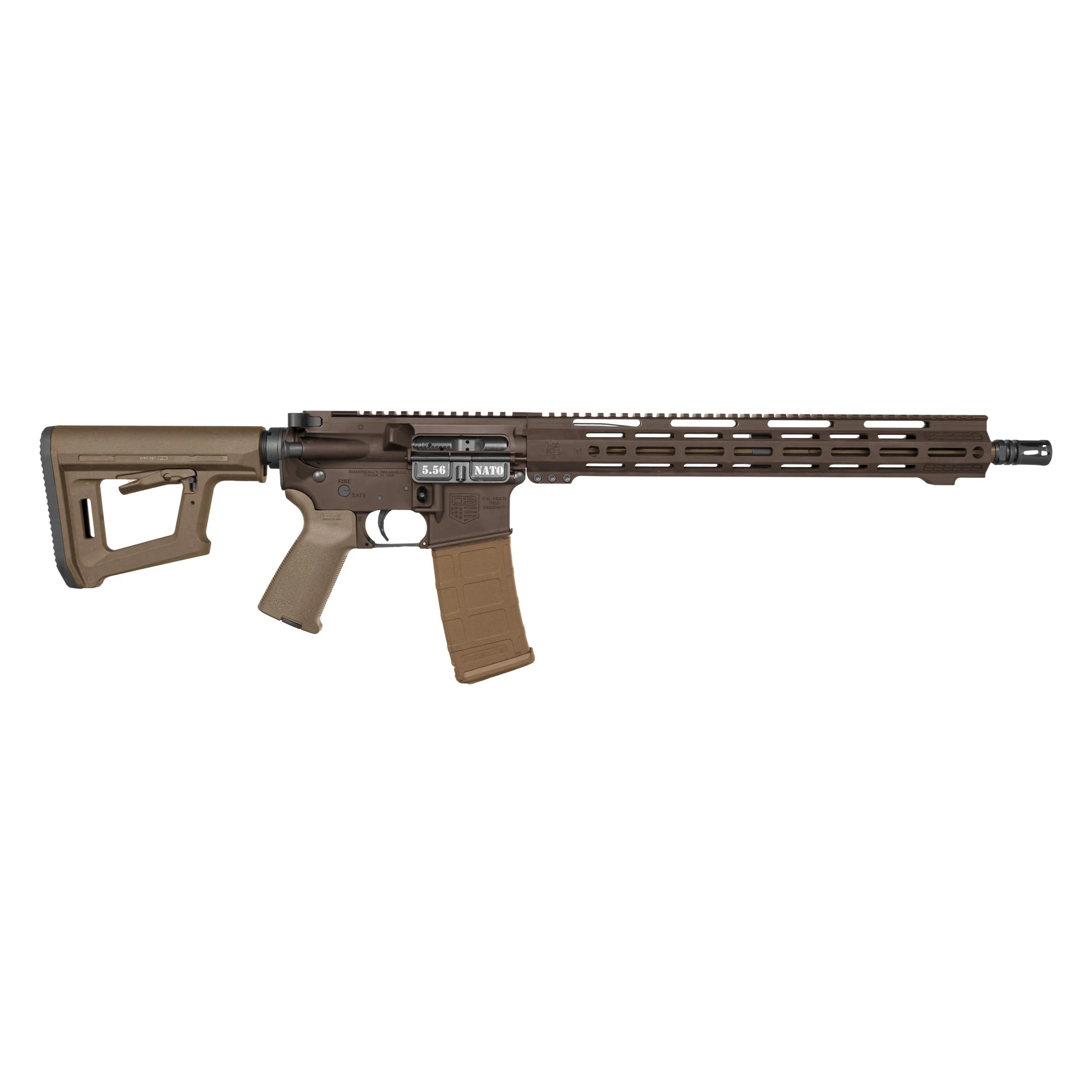 Diamondback Db15 5.56 NATO 16 inch 30 Rounds Brown Cerakote Flat Dark Earth