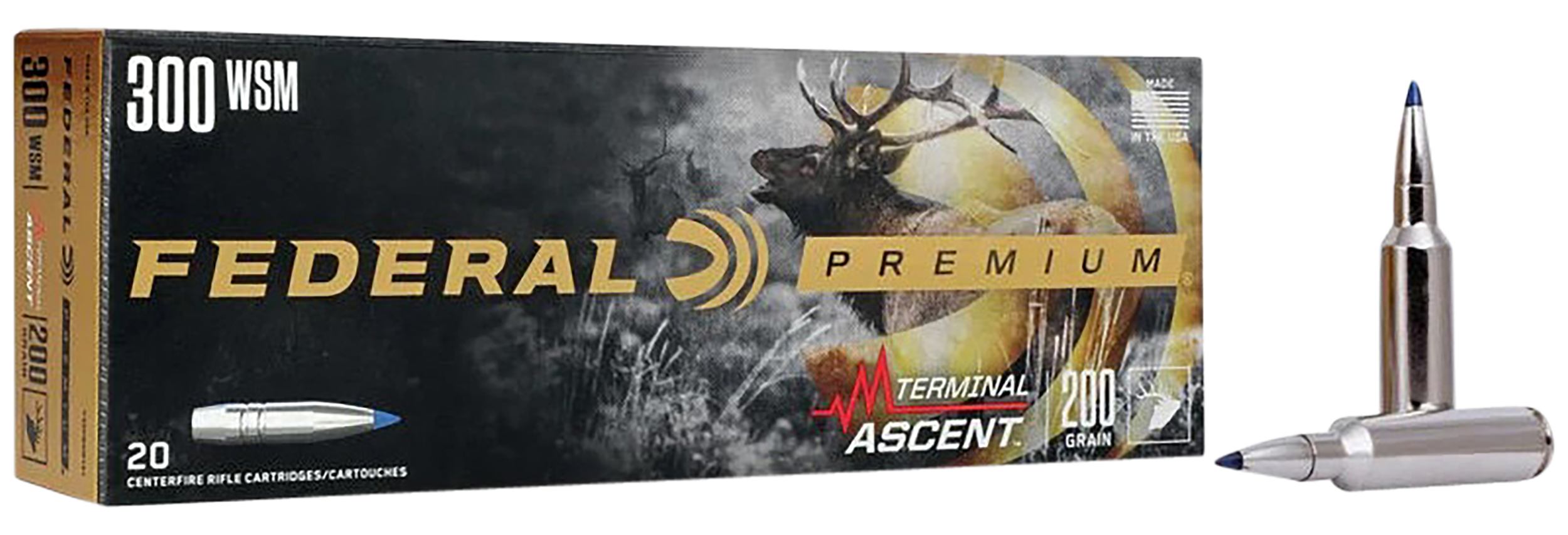 Federal Premium Terminal Ascent 300 WSM Bonded Bullet 200 Grain 20 Rounds