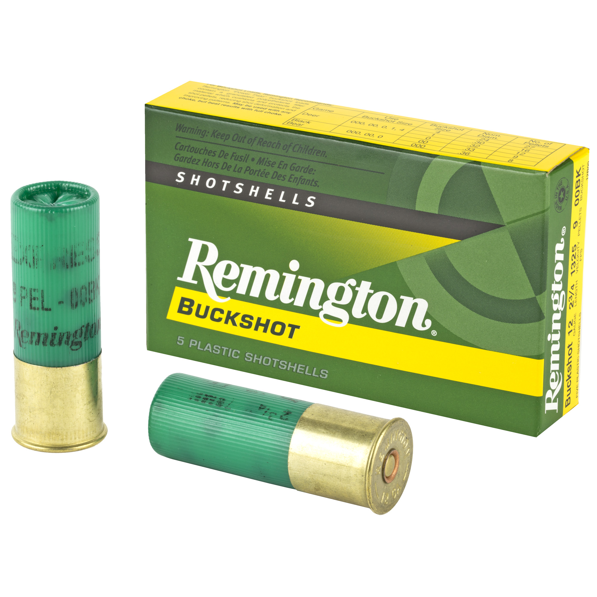 Remington Express Buckshot 12 Gauge Buckshot 9 Pellets 5 Rounds