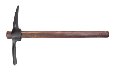 CRKT 2738 Chogan Mattock 2.14" 1055 Carbon Steel Blade, Fire Treated Tennessee Hickory Handle, 19" OAL