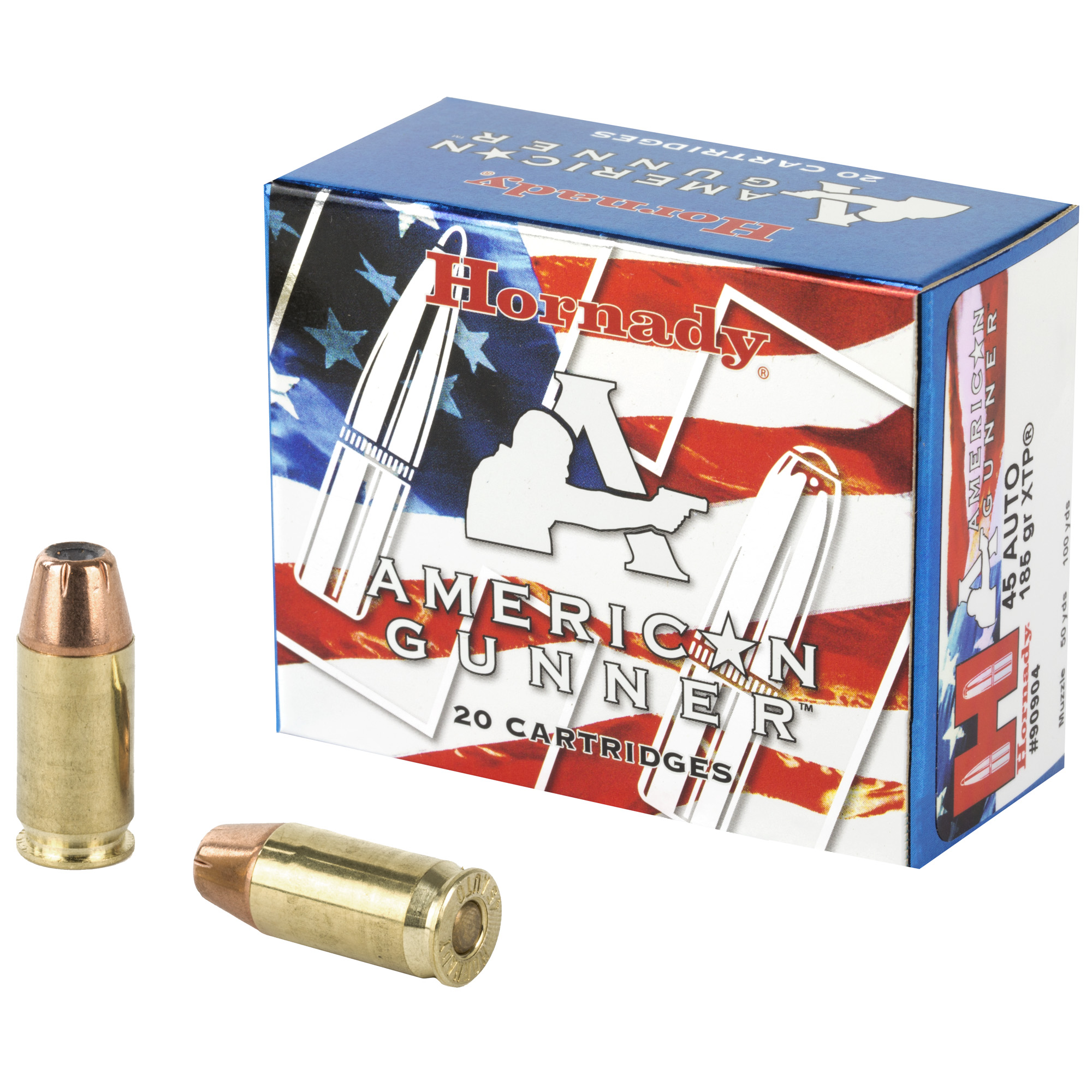 Hornady American Gunner Pistol Ammo 45 ACP 185 gr. XTP Hollow Point 20 rd.