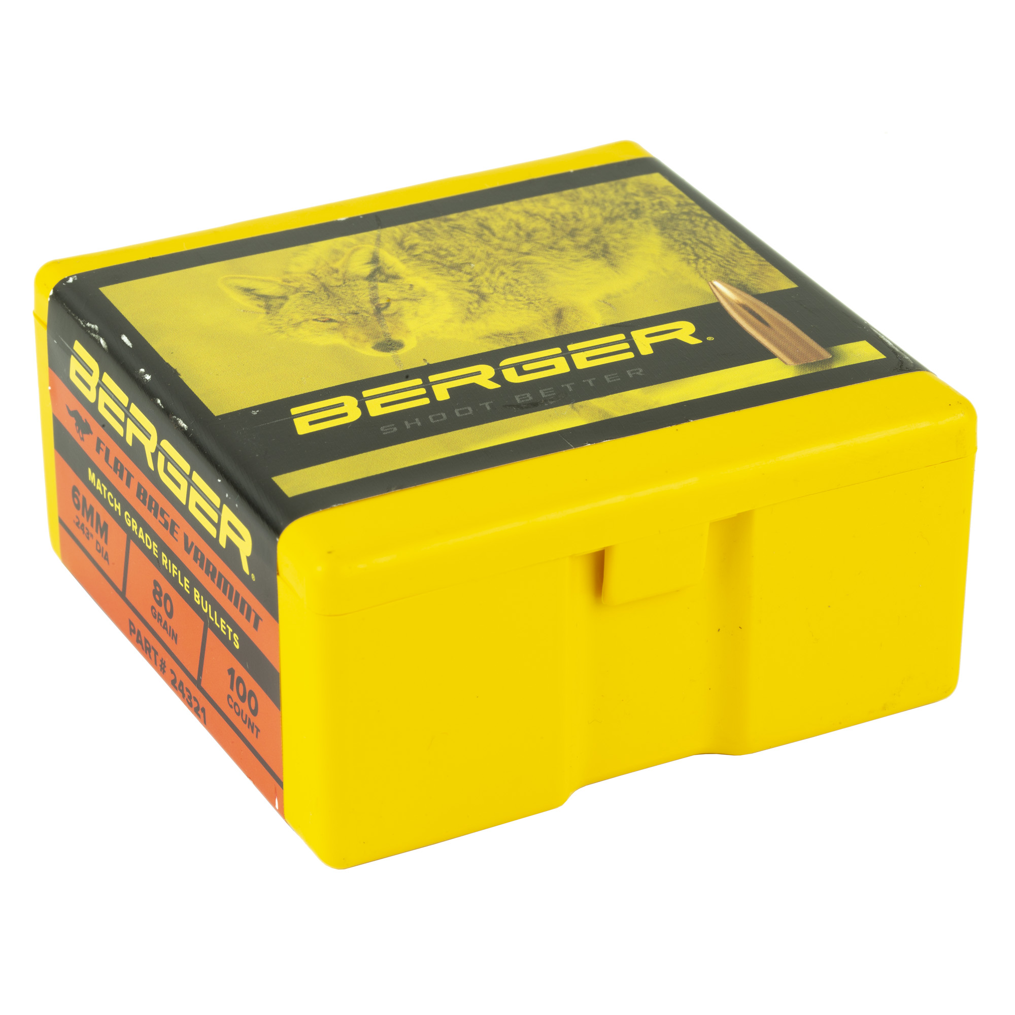 Berger Match Grade Varmint Bullets 6mm .243" 80 gr FB 100/box