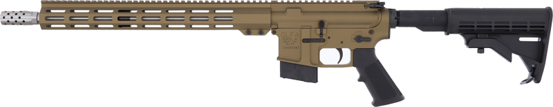 Great Lakes Firearms GL15400SSBRZ GL15  400 Legend 5+1 16.50" Stainless Barrel, Bronze Cerakote Picatinny Rail Aluminum Receiver, M-LOK Handguard, Black Synthetic Stock Black Mil-Spec Grip