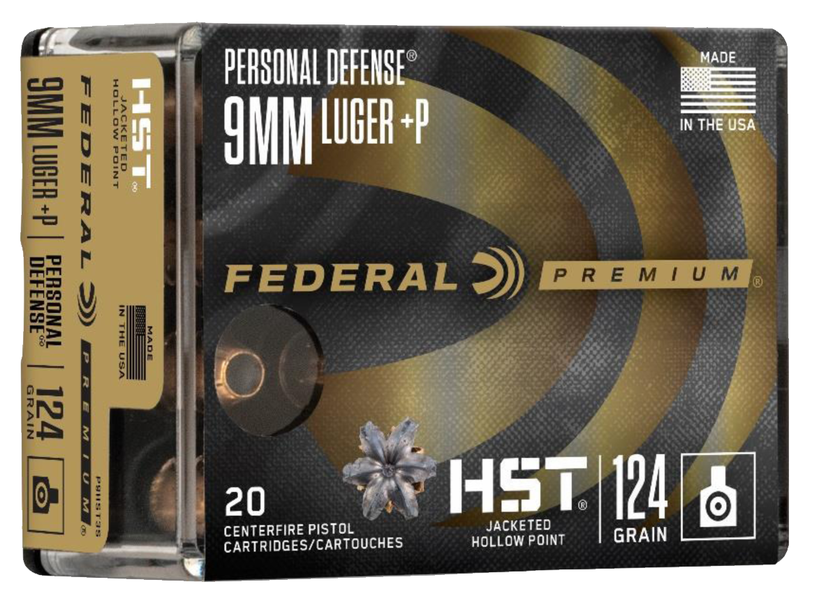 Federal Premium Personal Defense Hst 9mm Luger Jacketed Hollow Point 124 Grain 20 Rounds